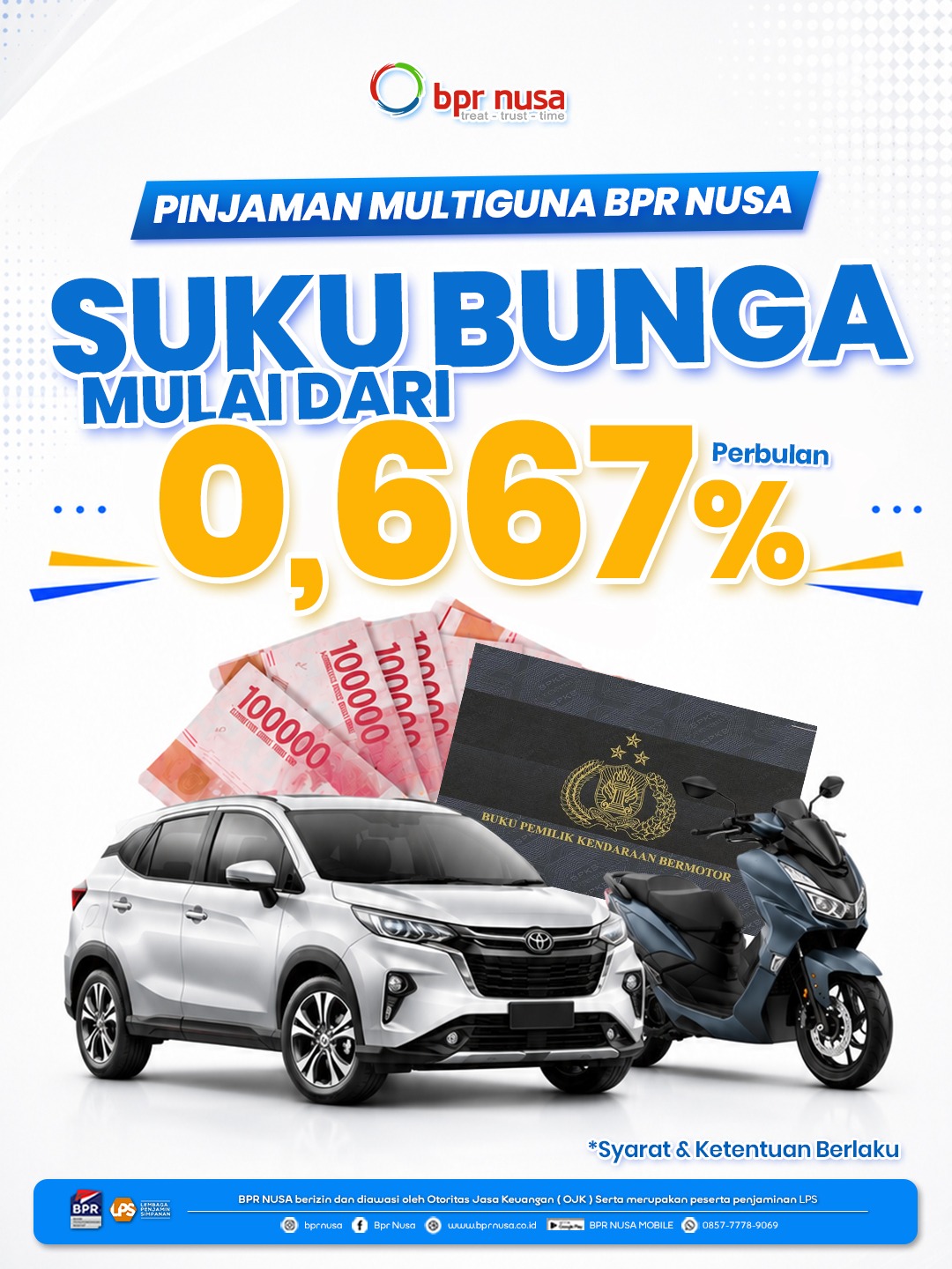 Suku Bunga Pinjaman Multiguna BPR NUSA