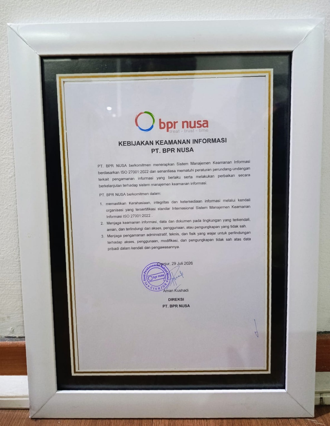KEBIJAKAN KEAMANAN INFORMASI